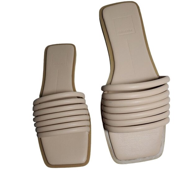 dv Tan Stella Flat Slide Sandal Shoe Faux Leather Non-Skid Womens 6.5 NWT $90 - Picture 1 of 6